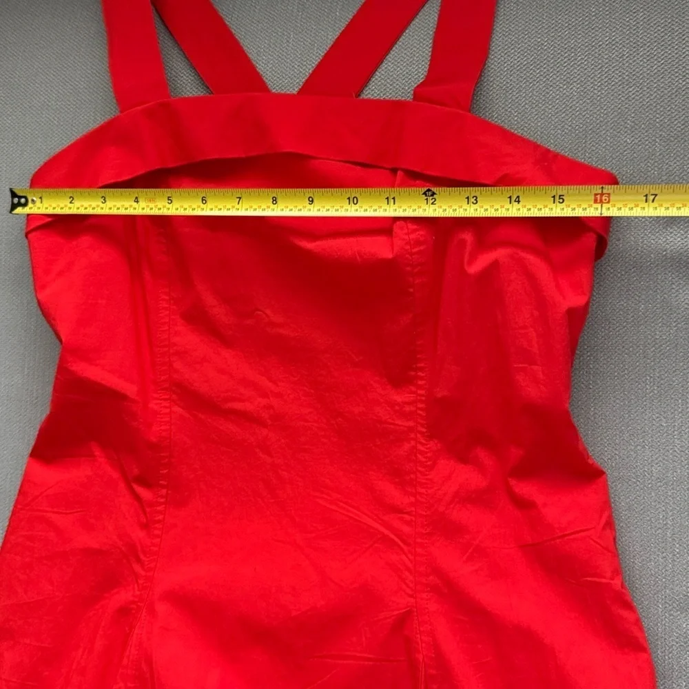 Banana Republic Poplin Cross Back Mido Dress Size 4